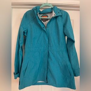 Merrell Opt shell women’s jacket. Turquoise. Size medium.  Great condition